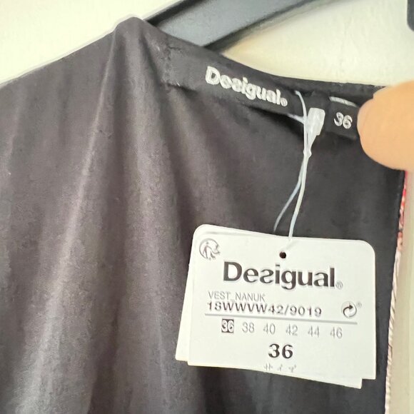 NEW Desigual Kimino Style Sleeve Mini Dress, Size 36 EU - Picture 16 of 16